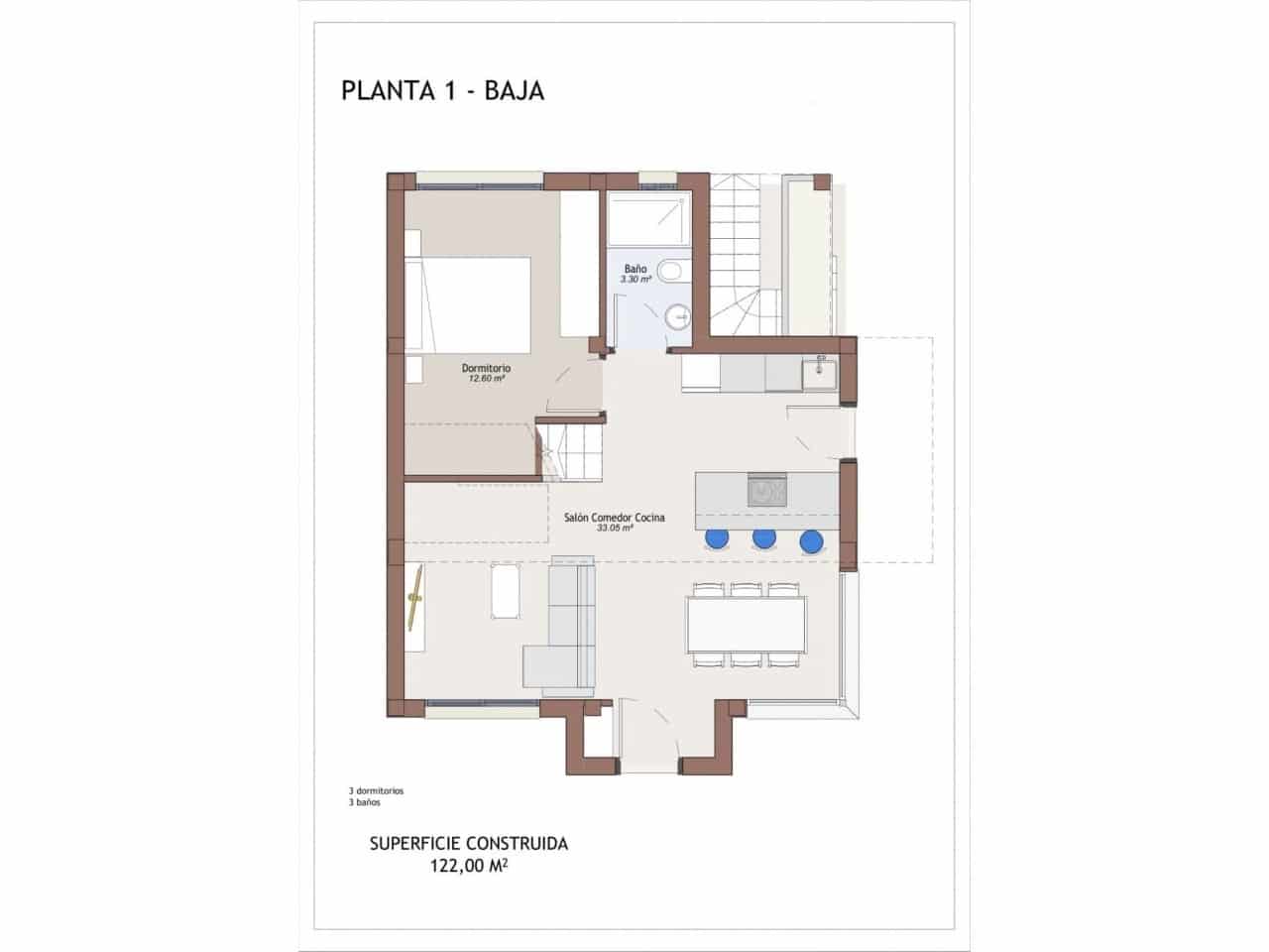 3 soverom Villa til salgs i Vera med svømmebasseng garasje - € 459 000 (Ref: 9634044)