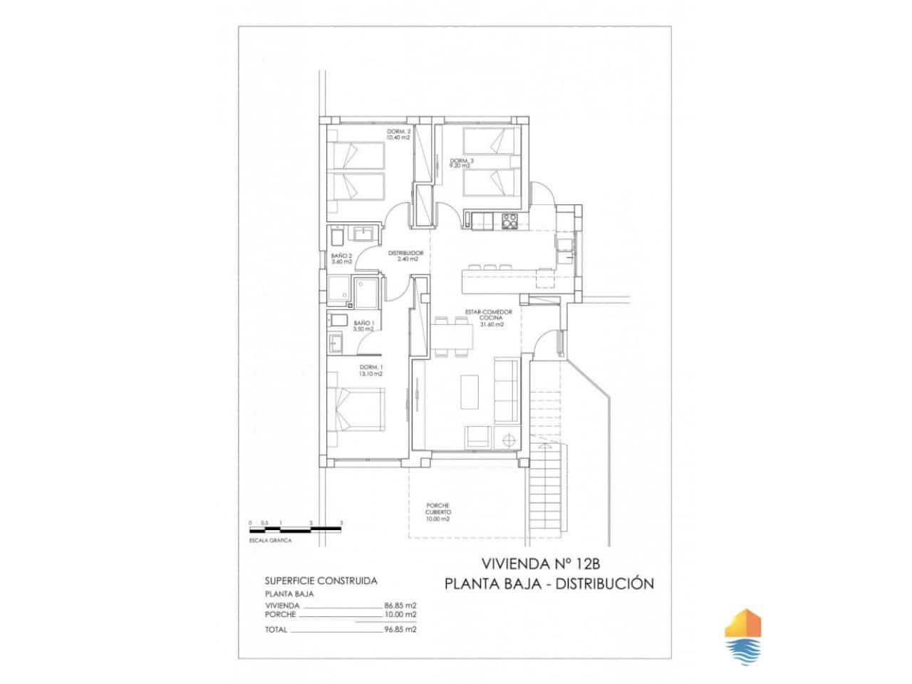3 bedroom Villa for sale in San Miguel de Salinas with pool garage - € 415,000 (Ref: 9806209)