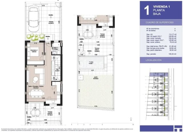 4 sypialnia Dom blizniak na sprzedaż w Torrox-Costa, Torrox z basenem garażem - 460 900 € (Ref: 8993556)