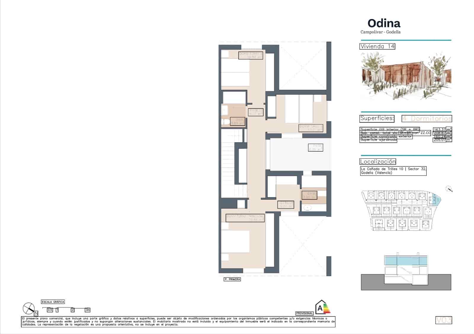 4 sypialnia Dom szeregowy na sprzedaż w Godella z garażem - 820 000 € (Ref: 9911496)