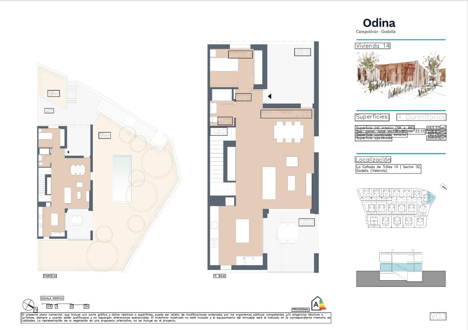 4 sypialnia Dom szeregowy na sprzedaż w Godella z garażem - 820 000 € (Ref: 9911496)