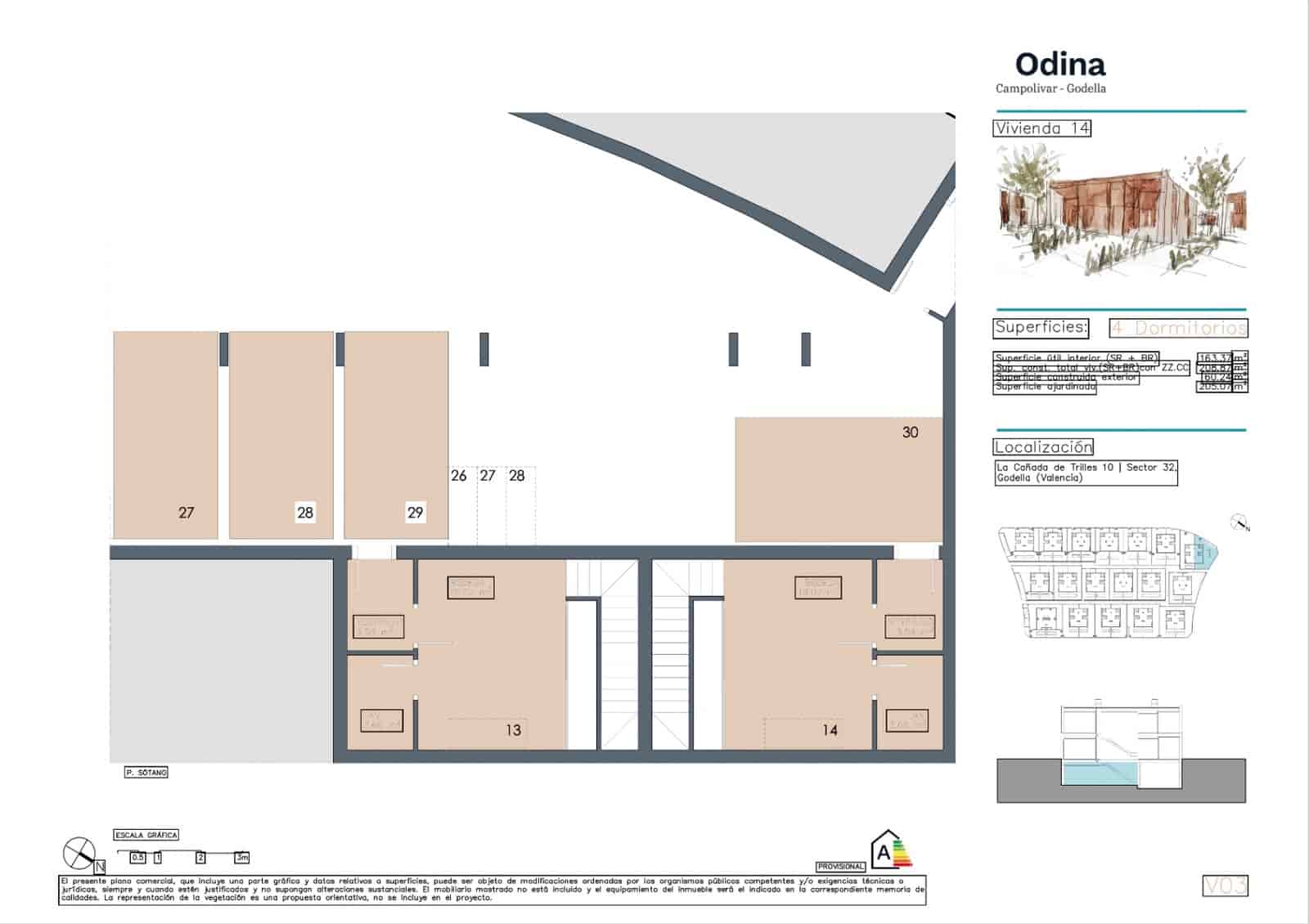 4 sypialnia Dom szeregowy na sprzedaż w Godella z garażem - 820 000 € (Ref: 9911496)