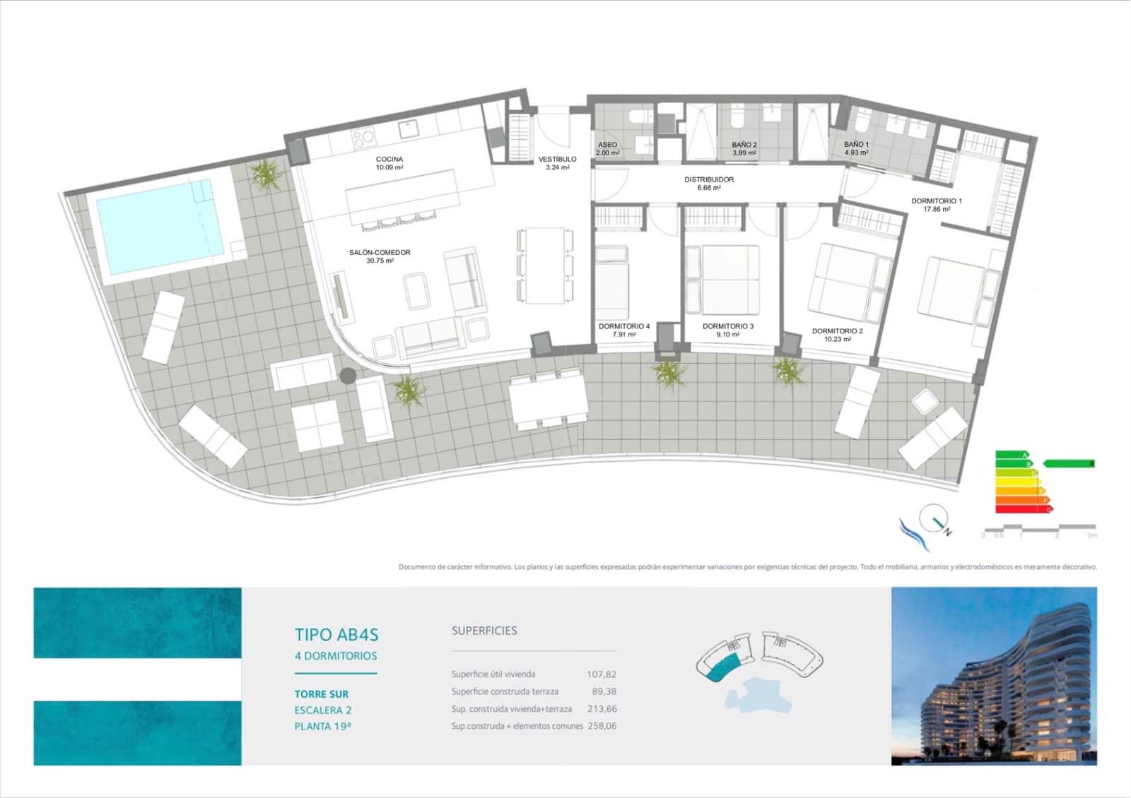 4 soverom Penthouse til salgs i Canet d'En Berenguer med svømmebasseng garasje - € 799 000 (Ref: 9914059)