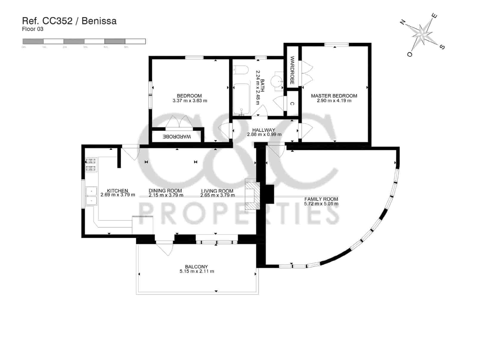 2 sovrum Villa till salu i Montemar med pool garage - 630 000 € (Ref: 9914073)