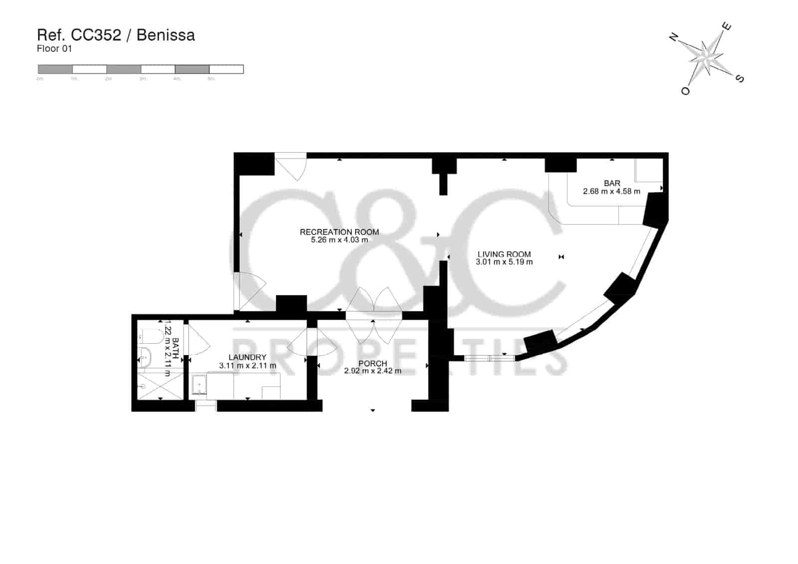 2 sovrum Villa till salu i Montemar med pool garage - 630 000 € (Ref: 9914073)