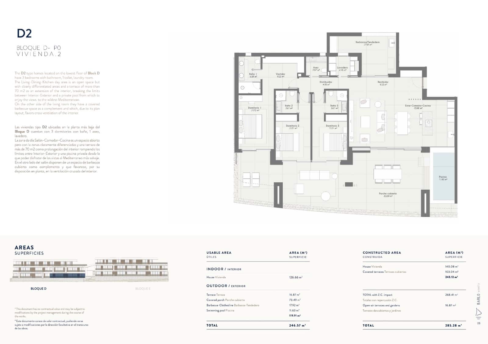 3 soverom Leilighet til salgs i Benicassim med svømmebasseng garasje - € 795 000 (Ref: 9974374)