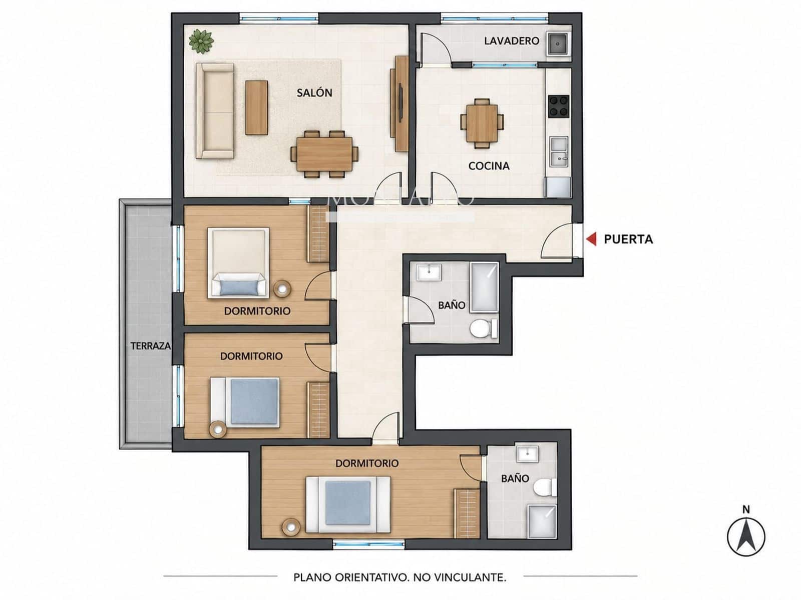 3 slaapkamer Flat te huur in Granada stad - € 1.000 (Ref: 9983800)