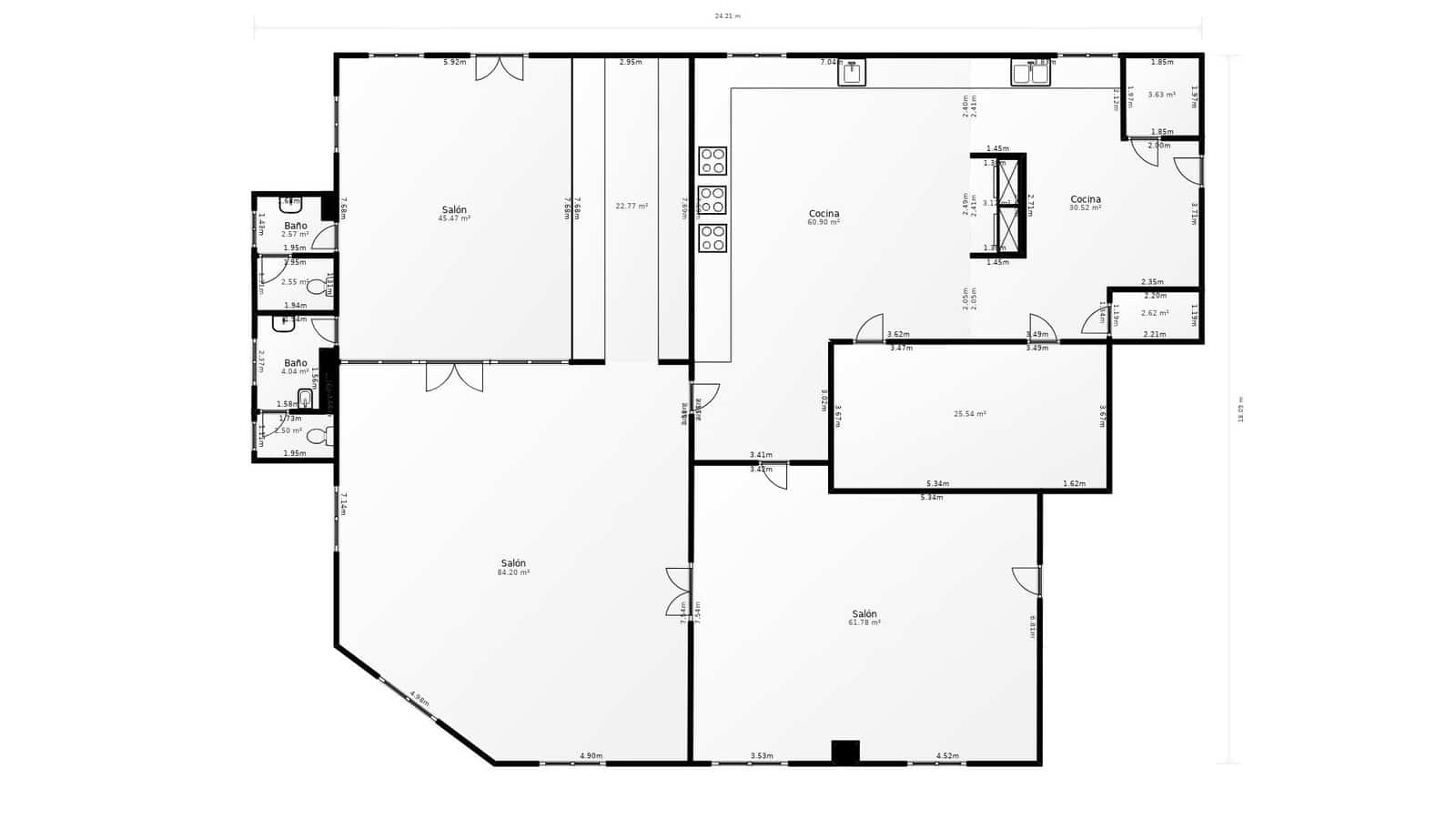 Local Comercial de 2 habitaciones en La Romana en alquiler - 2.000 € (Ref: 10111994)