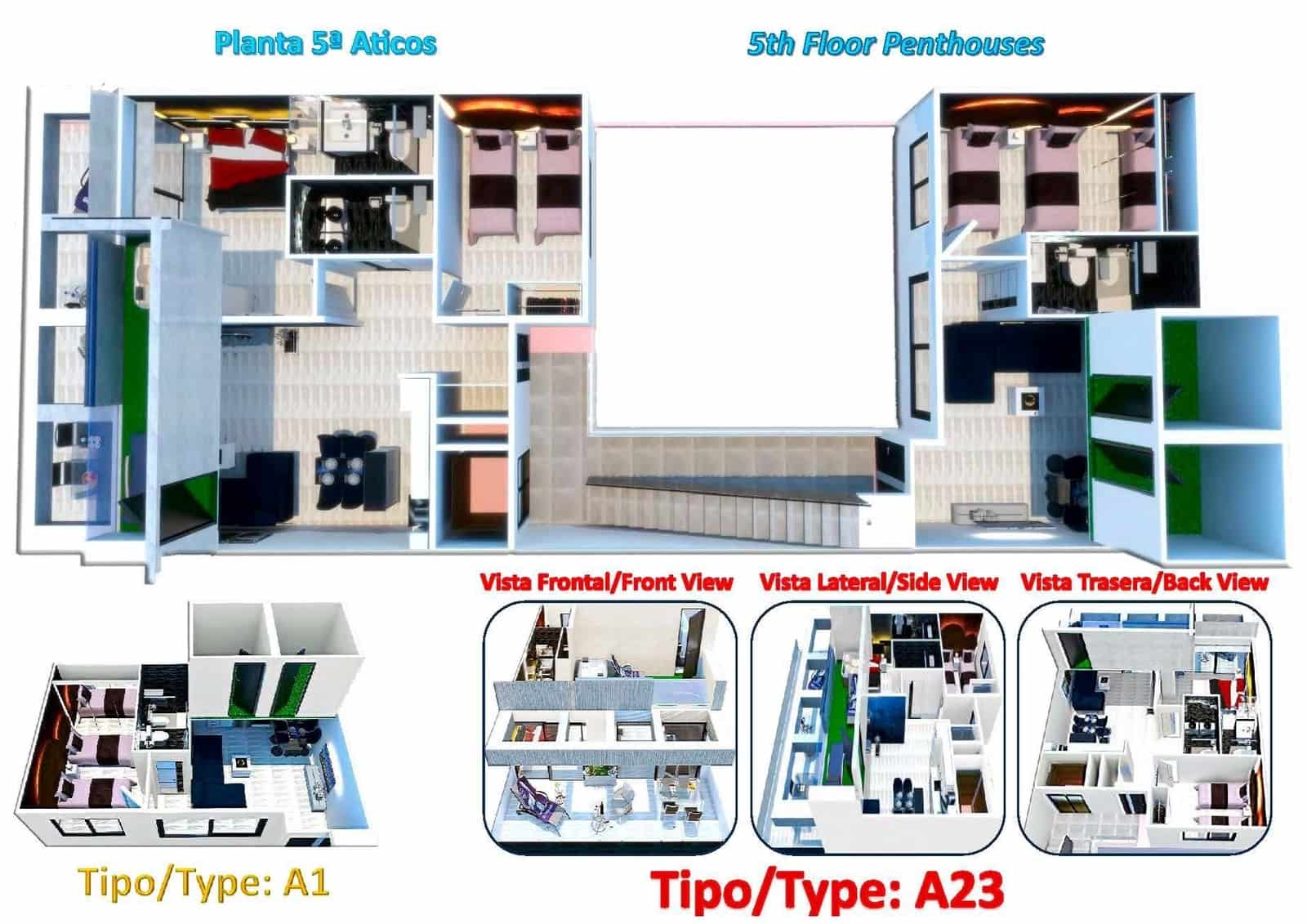 1 soveværelse Lejlighed til salg i Torrevieja med swimmingpool - € 129.800 (Ref: 10112011)