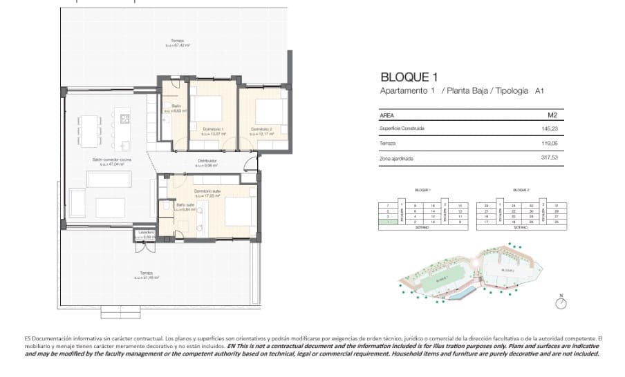 3 slaapkamer Appartement te koop in Las Colinas Golf met zwembad - € 625.000 (Ref: 8460611)