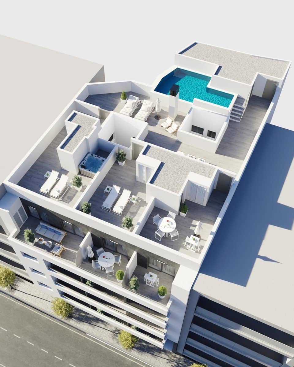 3 Zimmer Apartment zu verkaufen in Torrevieja mit Pool Garage - 329.000 € (Ref: 9956608)