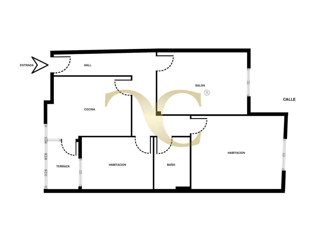 Piso de 2 habitaciones en Oviedo en venta - 135.000 € (Ref: 9539676)