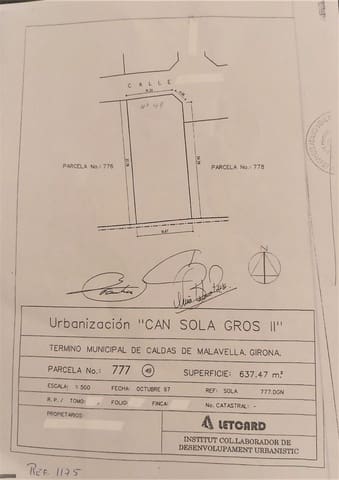 Ubebygd land til salgs i Caldes de Malavella - € 49 000 (Ref: 9200301)