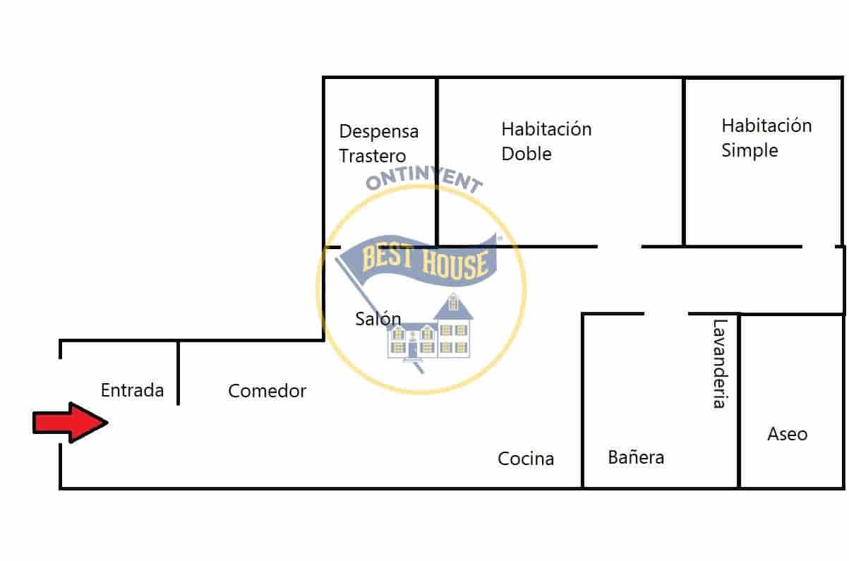 2 sypialnia Mieszkanie na sprzedaż w Ontinyent - 65 000 € (Ref: 8233531)