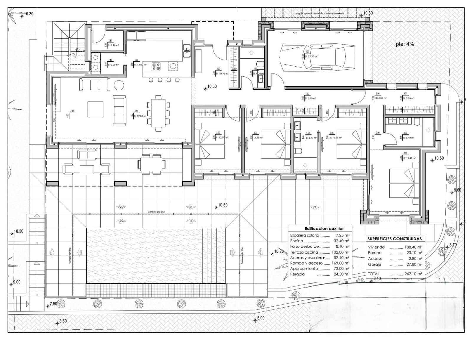 4 quarto Moradia para venda em Calpe / Calp com piscina garagem - 1 750 000 € (Ref: 8741747)