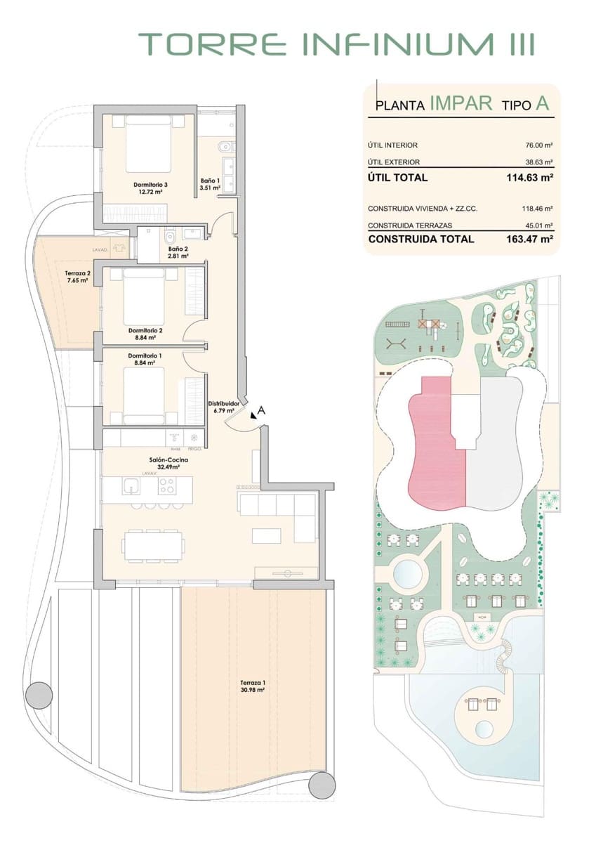 3 slaapkamer Appartement te koop in Calpe / Calp met zwembad - € 495.000 (Ref: 8822245)