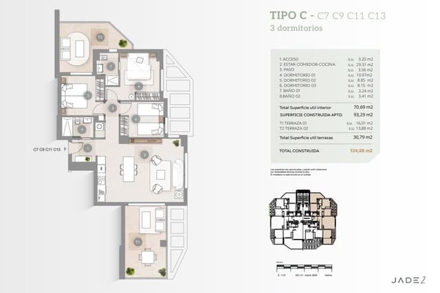 3 bedroom Apartment for sale in Calpe / Calp with pool - € 582,000 (Ref: 9001303)