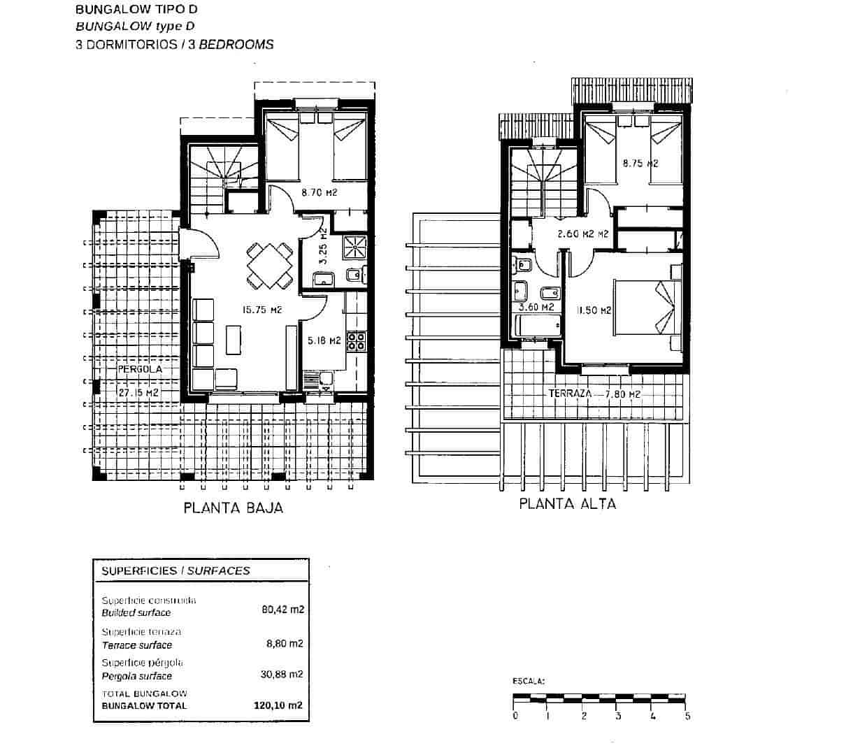 3 soveværelse Bungalow til salg i Calpe / Calp med swimmingpool garage - € 315.000 (Ref: 9791268)