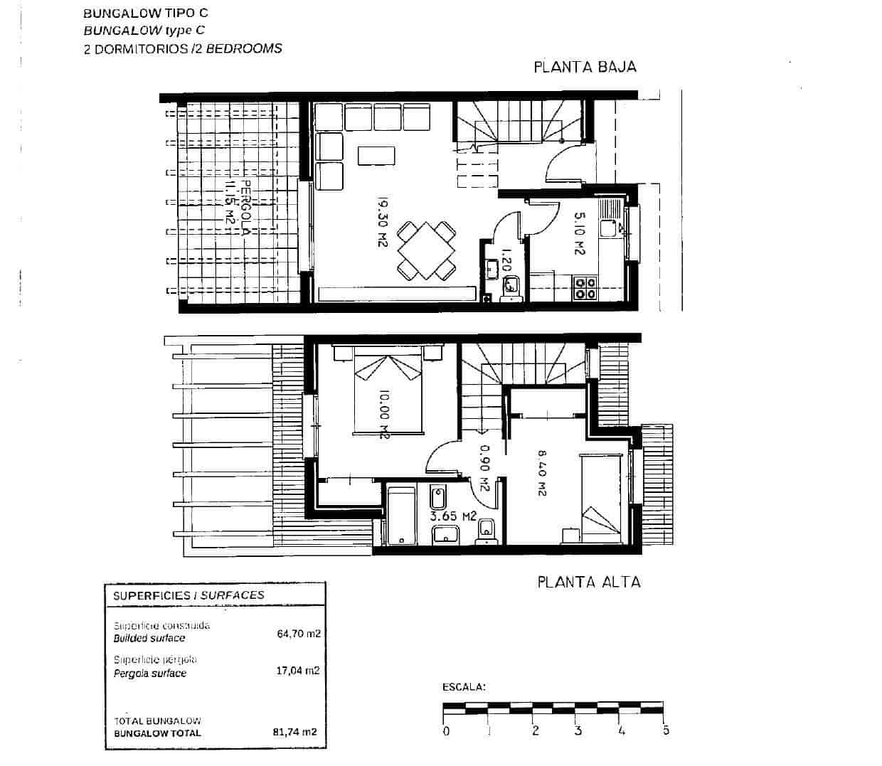 2 sypialnia Bungalow na sprzedaż w Calpe / Calp z basenem garażem - 220 000 € (Ref: 9791269)