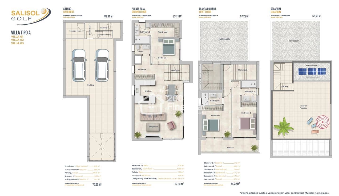 Chalet de 3 habitaciones en Finestrat en venta con piscina garaje - 565.000 € (Ref: 8479612)