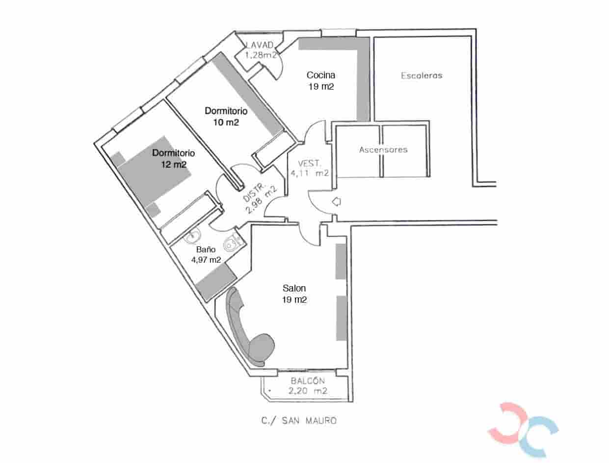 2 soveværelse Lejlighed til salg i Pontevedra by med garage - € 242.000 (Ref: 9405922)