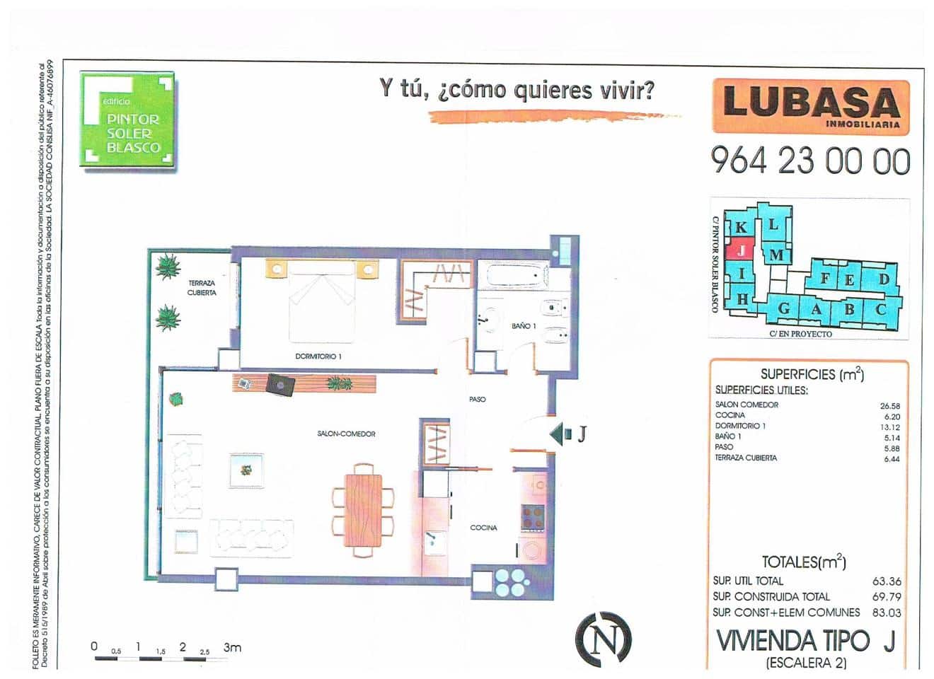 Piso de 1 habitación en Castelló de la Plana en venta con garaje - 180.000 € (Ref: 9532087)