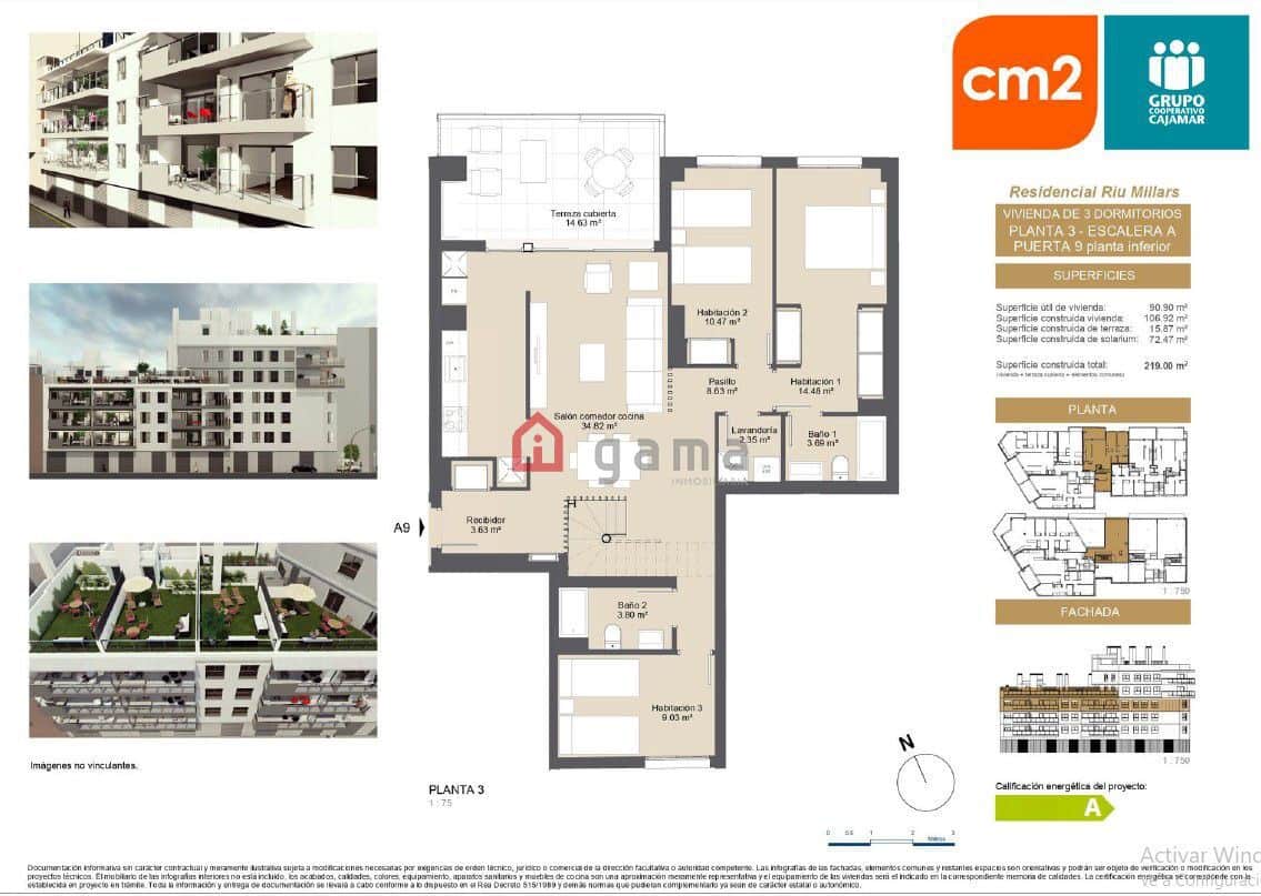 3 sypialnia Mieszkanie na sprzedaż w Castello de la Plana z garażem - 317 000 € (Ref: 10030162)