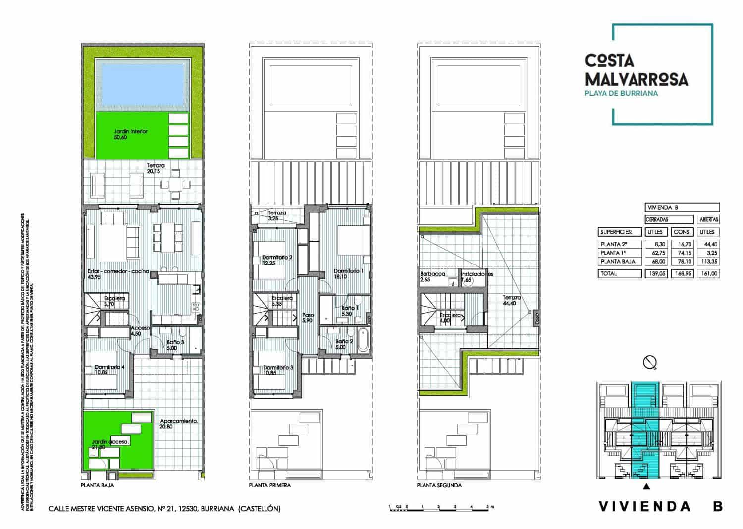 3 camera da letto Villetta a Schiera in vendita in Burriana / Borriana - 430.000 € (Rif: 9128615)