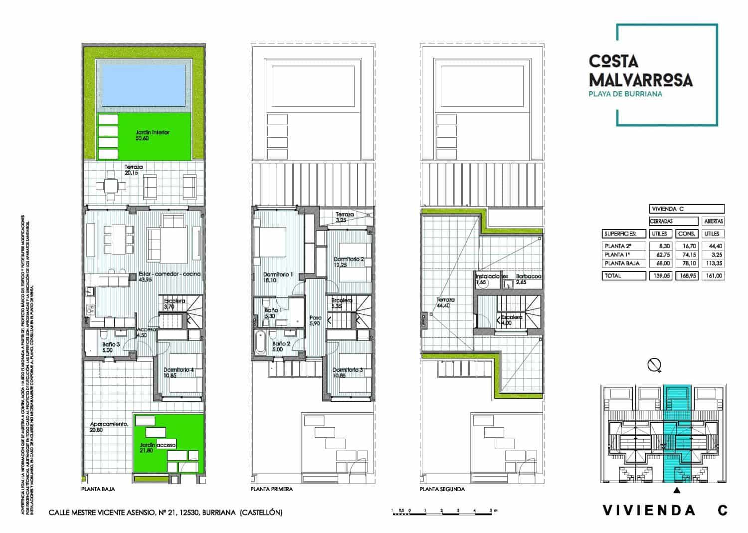 3 camera da letto Villetta a Schiera in vendita in Burriana / Borriana - 430.000 € (Rif: 9128615)