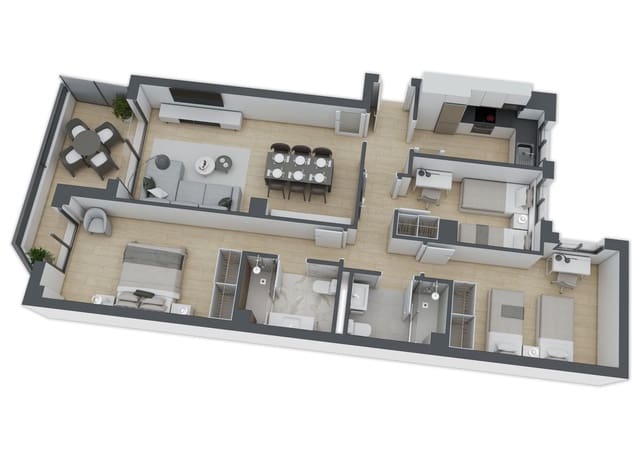 Piso de 3 habitaciones en Castelló de la Plana en venta - 211.000 € (Ref: 9220285)