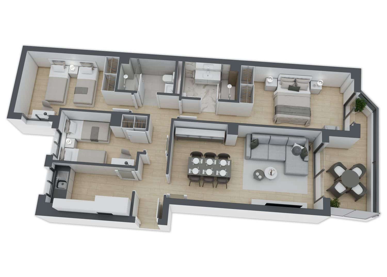 3 bedroom Flat for sale in Castello de la Plana - € 214,000 (Ref: 9220286)