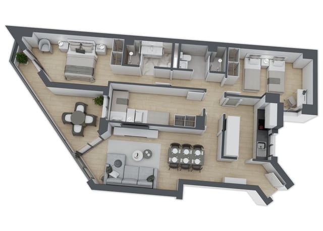 Piso de 3 habitaciones en Castelló de la Plana en venta - 215.000 € (Ref: 9220287)