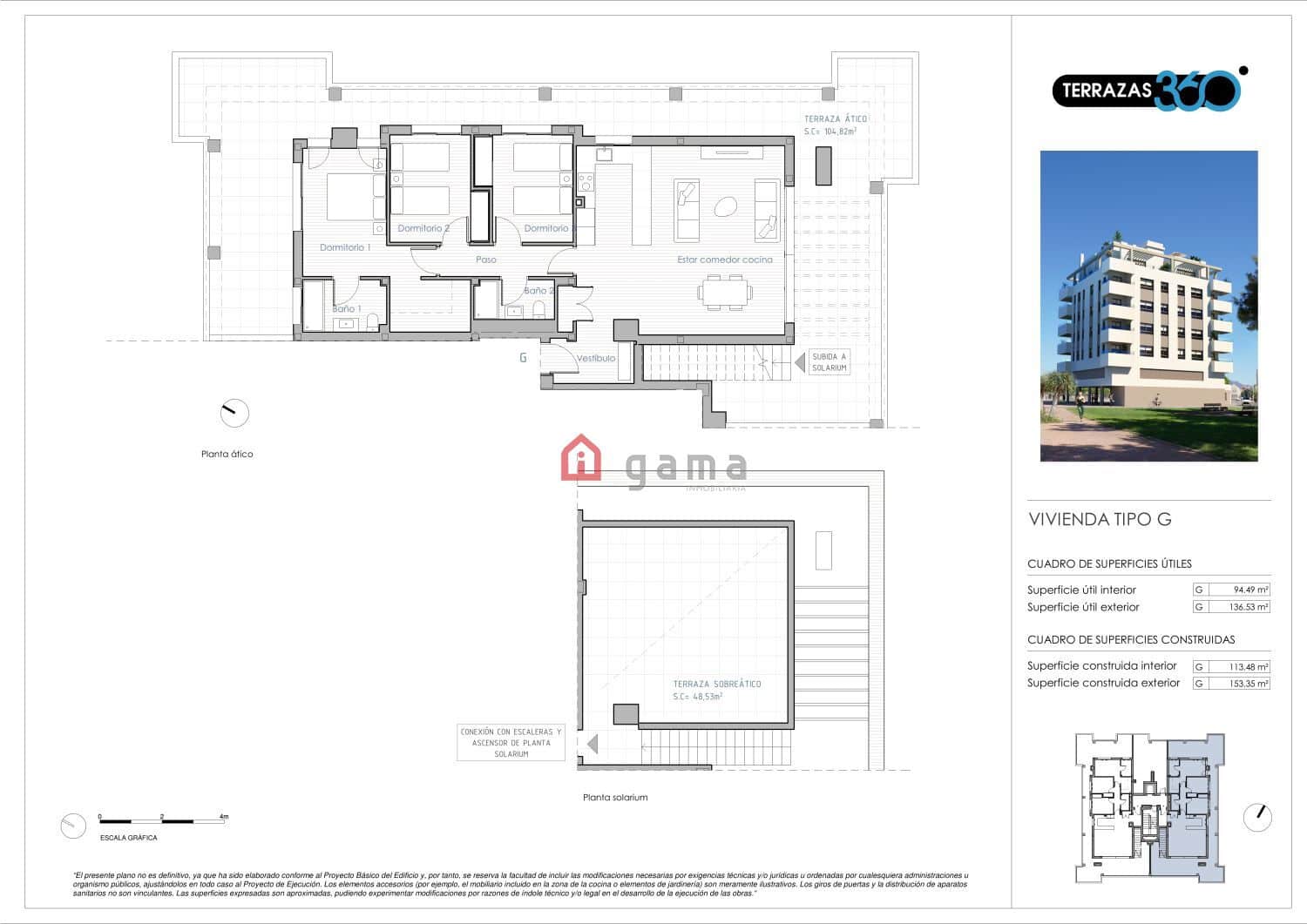 3 bedroom Penthouse for sale in Castello de la Plana with garage - € 385,000 (Ref: 9410761)