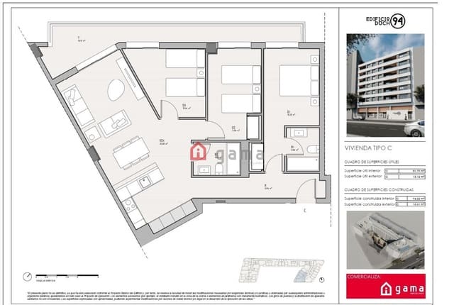 3 soveværelse Lejlighed til salg i Castelló de la Plana med garage - € 232.000 (Ref: 9413817)
