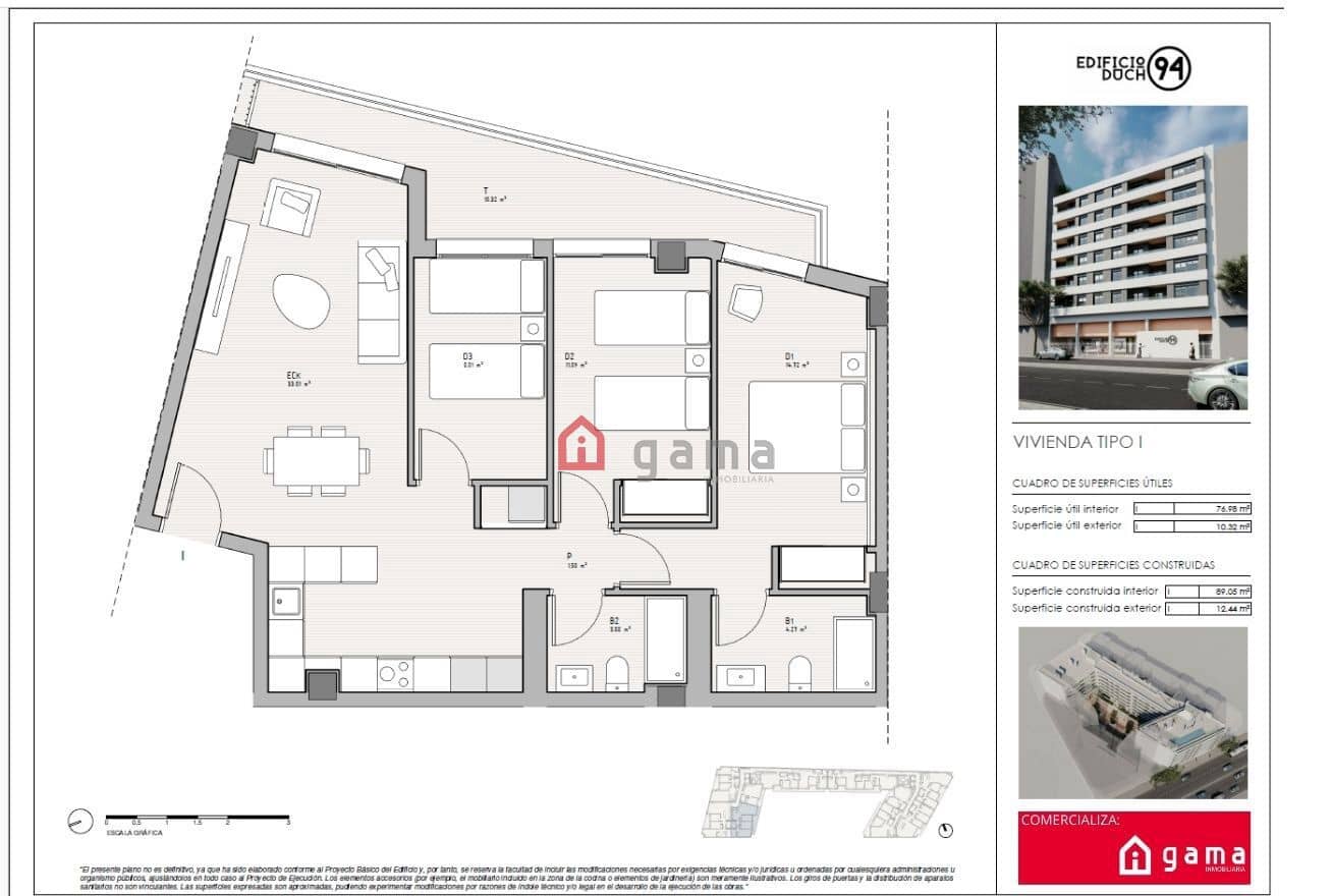 3 soverom Leilighet til salgs i Castello de la Plana med garasje - € 242 000 (Ref: 9413824)