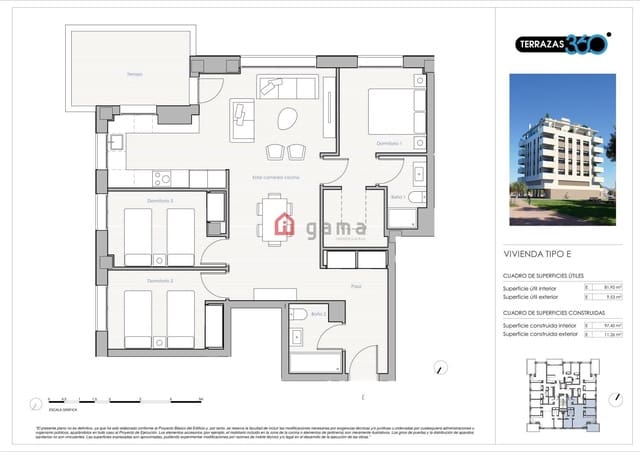 3 slaapkamer Flat te koop in Castelló de la Plana - € 235.000 (Ref: 9413828)