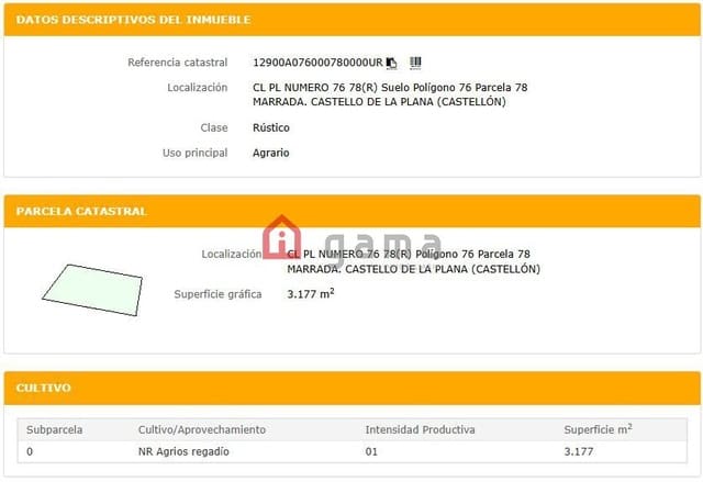 Teren niezagospodarowany na sprzedaż w Oeste, Castelló de la Plana - 32 000 € (Ref: 9481937)