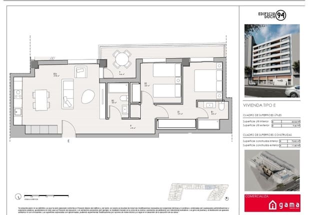 2 soveværelse Lejlighed til salg i Castelló de la Plana med garage - € 211.000 (Ref: 9513191)