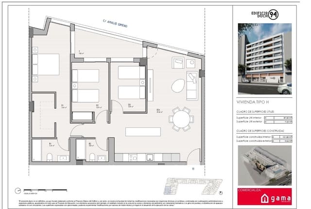 3 sovrum Lägenhet till salu i Castelló de la Plana med garage - 264 000 € (Ref: 9513211)
