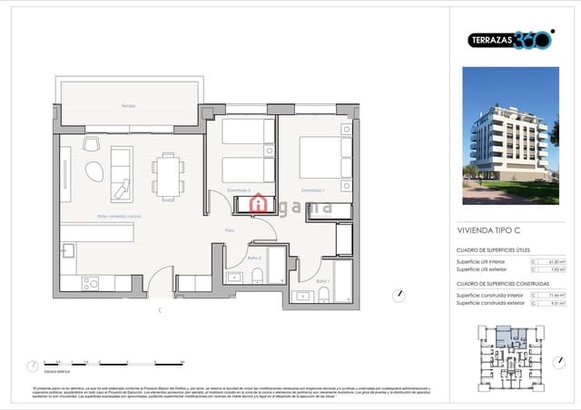2 slaapkamer Flat te koop in Castelló de la Plana - € 210.000 (Ref: 9513218)
