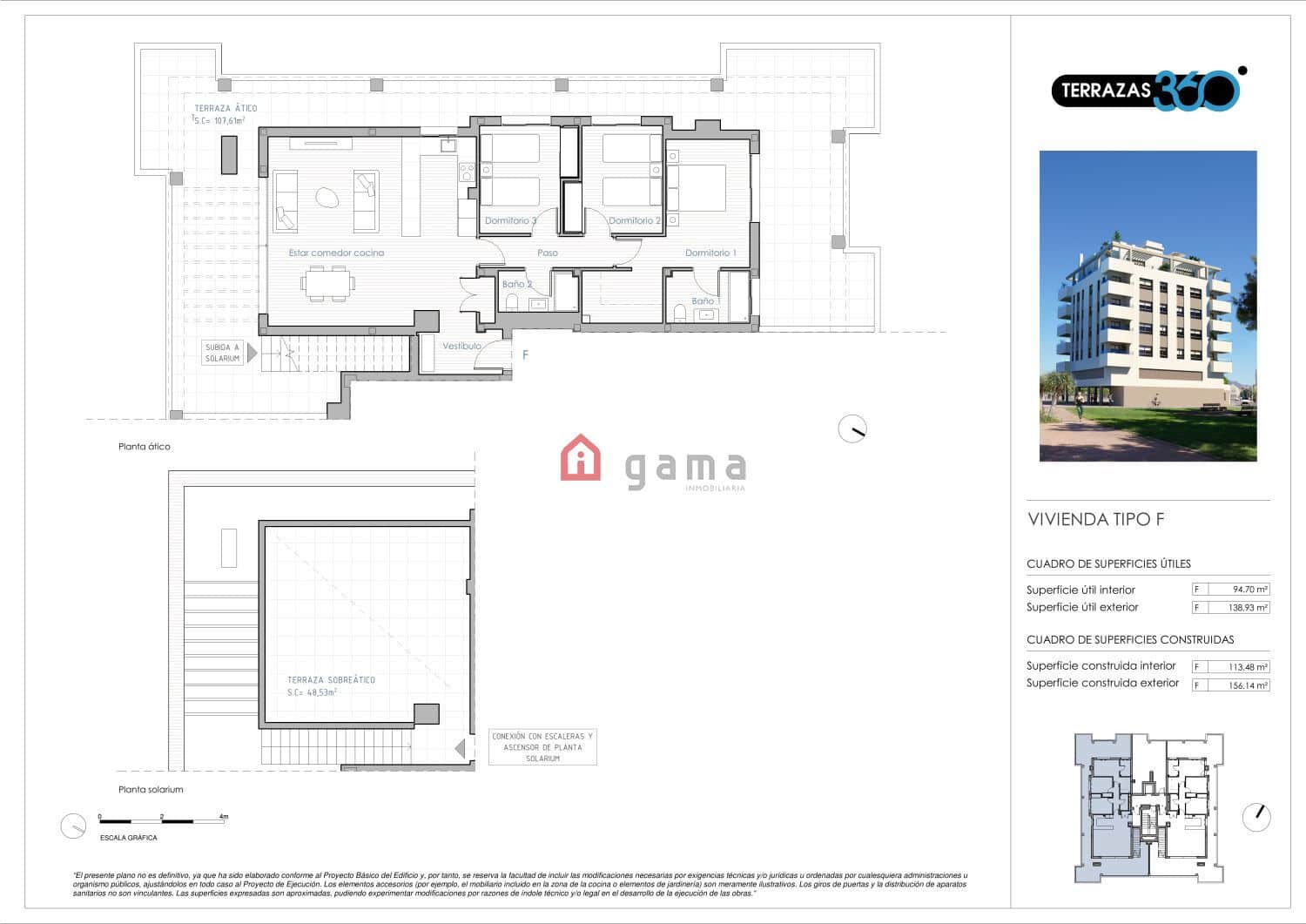 3 sypialnia Penthouse na sprzedaż w Castello de la Plana z garażem - 385 000 € (Ref: 9513223)