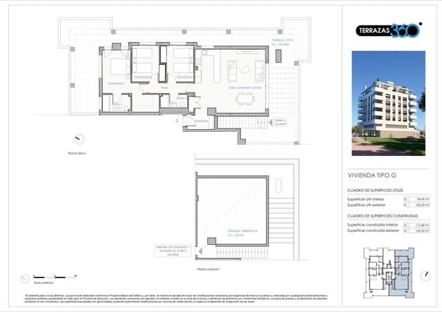 3 soveværelse Penthouse til salg i Castelló de la Plana med garage - € 385.000 (Ref: 9513224)