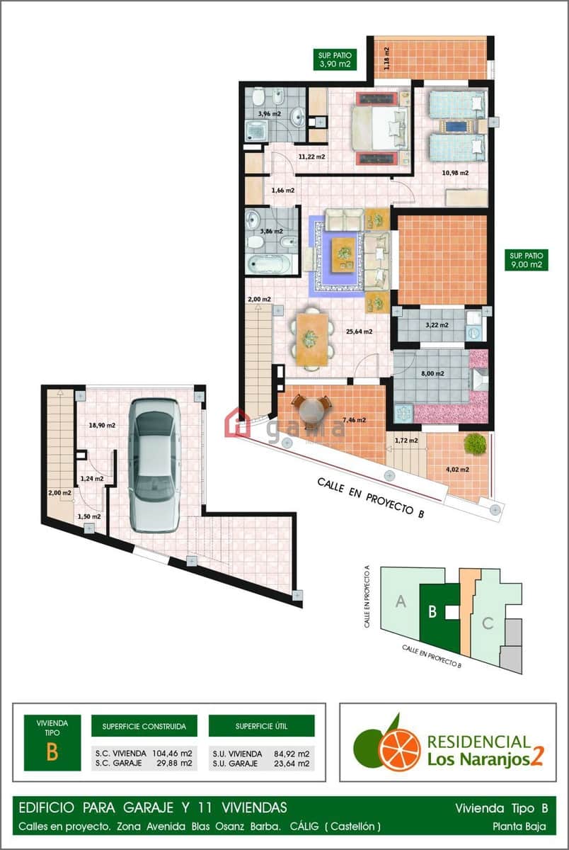 2 bedroom Flat for sale in Calig with garage - € 140,000 (Ref: 9735352)