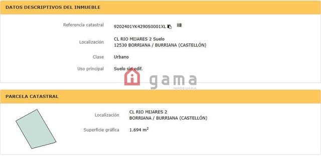Terreno Non Edificato in vendita in Burriana / Borriana - 921.900 € (Rif: 9976896)
