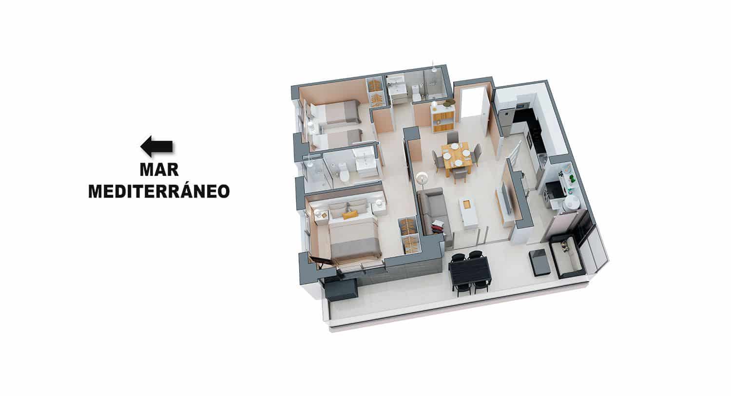 2 soveværelse Lejlighed til salg i Cabanes med garage - € 265.799 (Ref: 8940691)