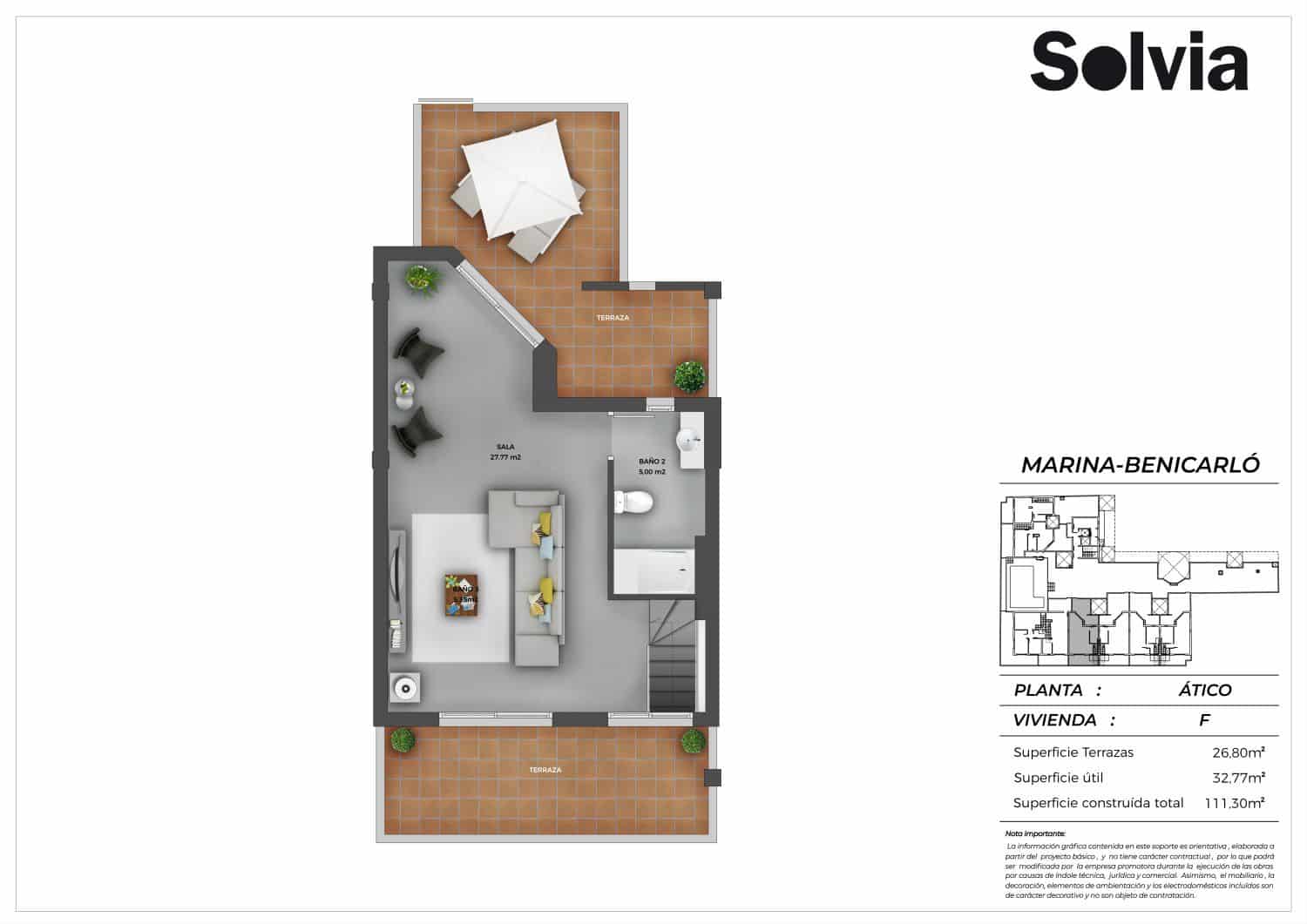 4 quarto Penthouse para venda em Benicarlo com garagem - 180 000 € (Ref: 9078347)