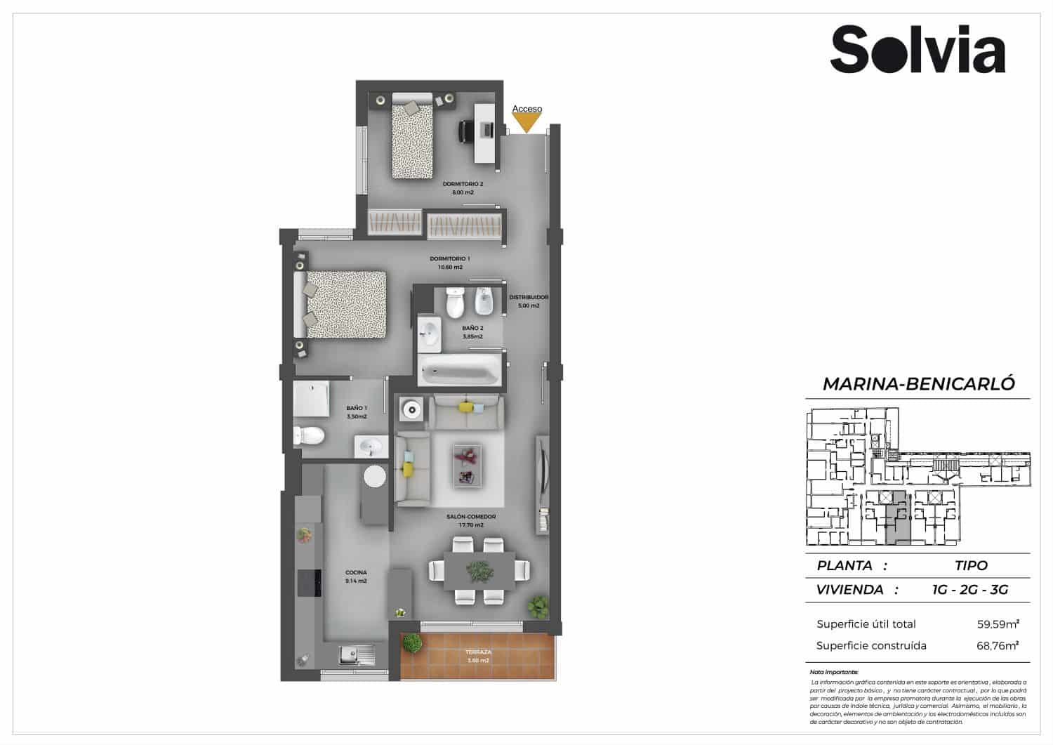 2 sypialnia Mieszkanie na sprzedaż w Benicarlo z garażem - 120 000 € (Ref: 9078349)