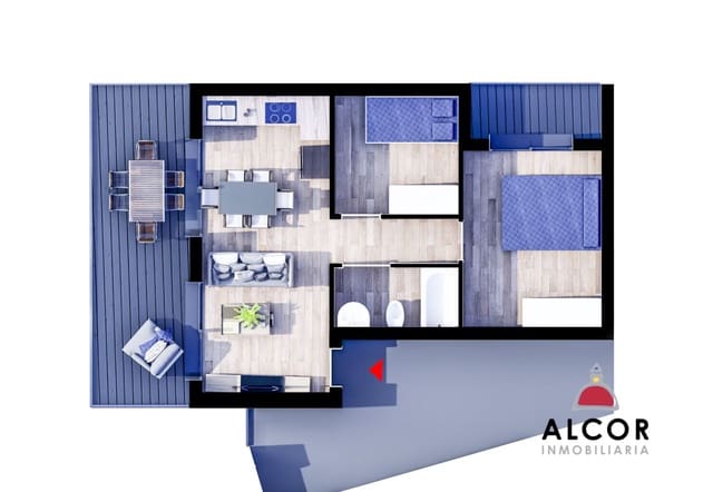 Piso de 2 habitaciones en Peñíscola en venta - 195.000 € (Ref: 9619062)