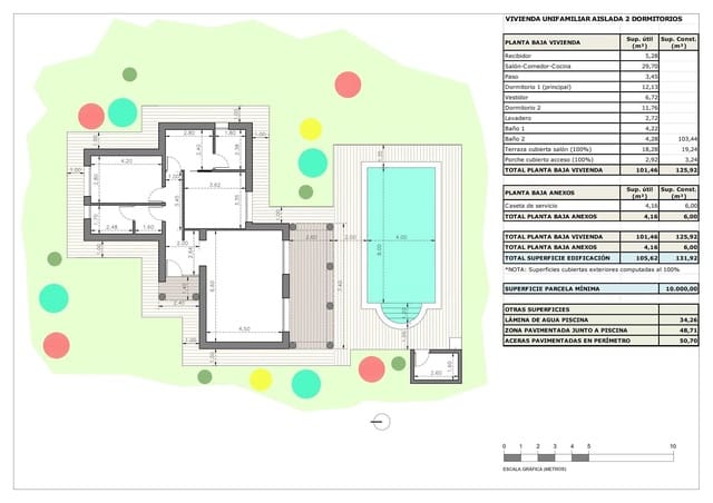 Chalet de 2 habitaciones en Pinoso en venta con piscina - 385.000 € (Ref: 9889276)