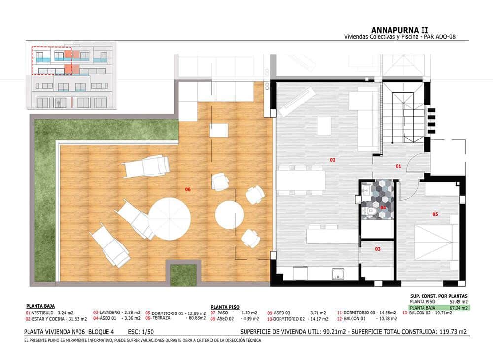 3 sovrum Lägenhet till salu i Monforte del Cid med pool - 310 000 € (Ref: 7934686)